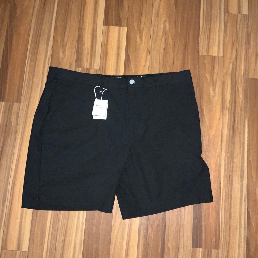 Men's Ben Sherman Golf Shorts 4 Way Stretch Black New With Tags Size 40